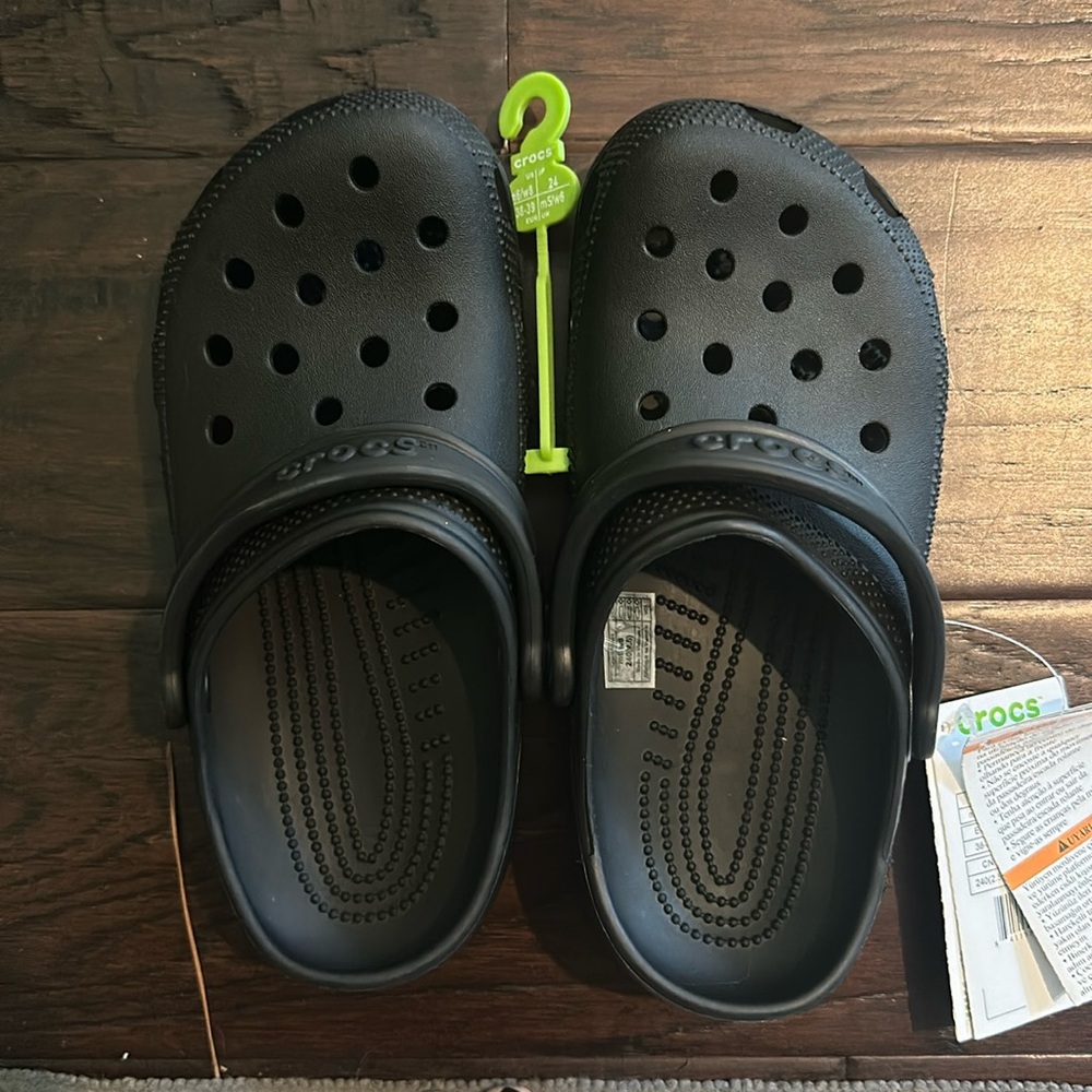 Kids black Crocs